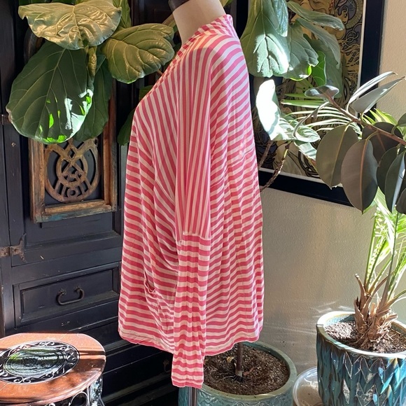 Pete & Greta by Johnny Was soft open front oversized dolman t-shirt cardigan - Picture 5 of 13